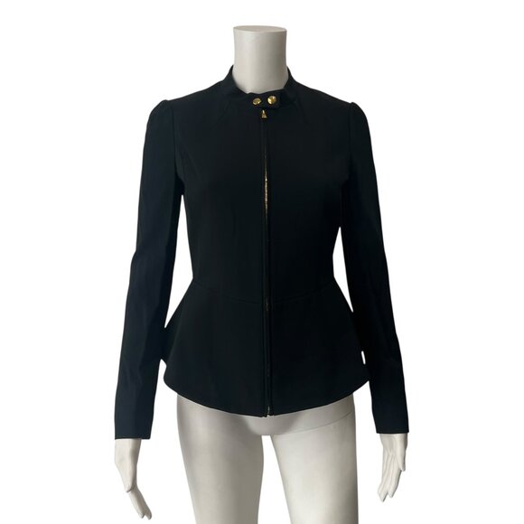 Gucci Black 2013 Peplum Slim Moto Jacket size IT 38/2 - Picture 1 of 11